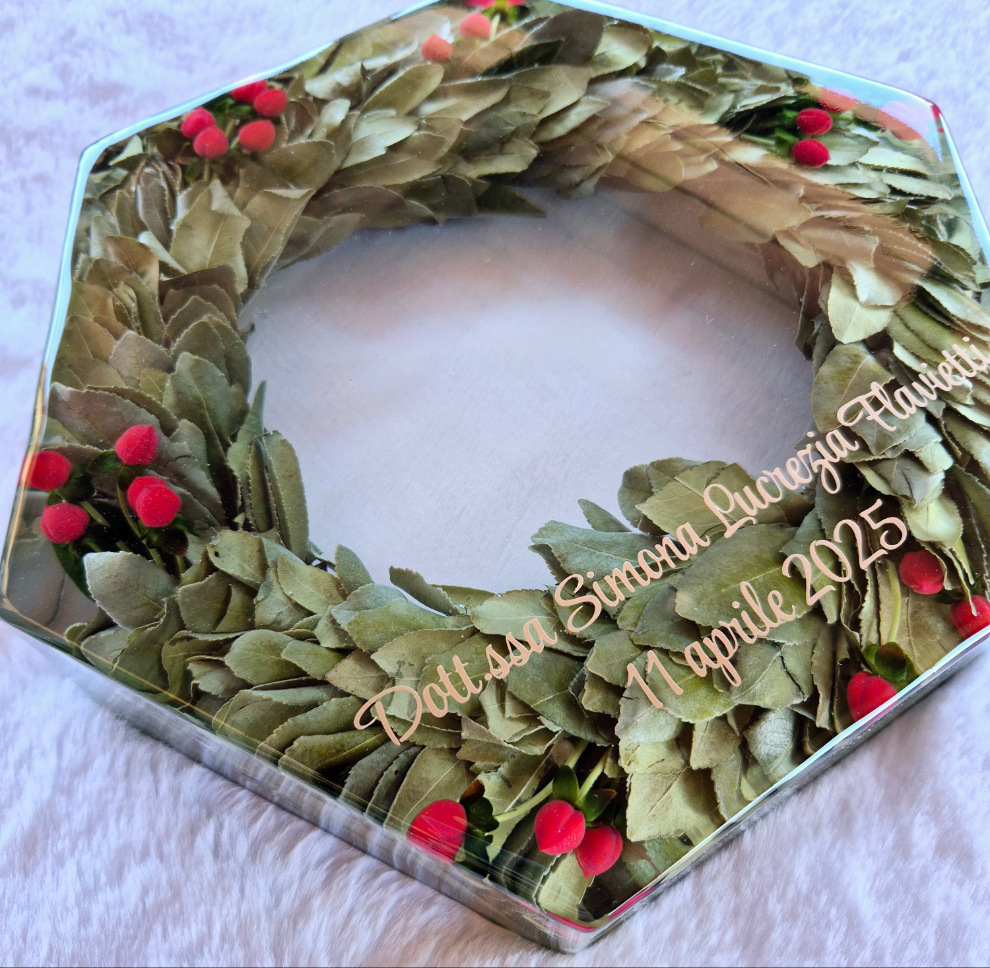 Corona di alloro in resina