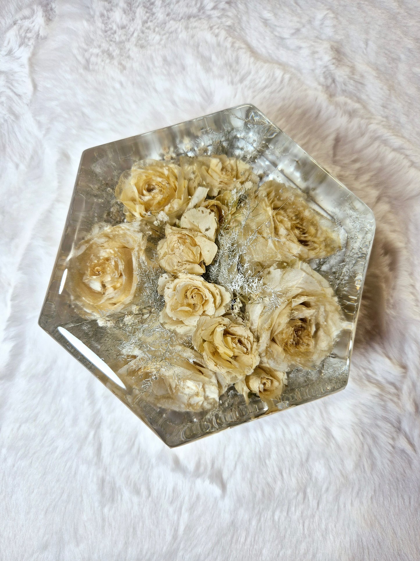 Conservazione bouquet sposa - forma esagonale