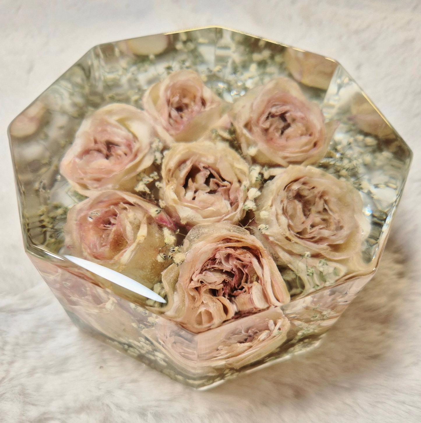 Bridal bouquet preservation - hexagonal shape