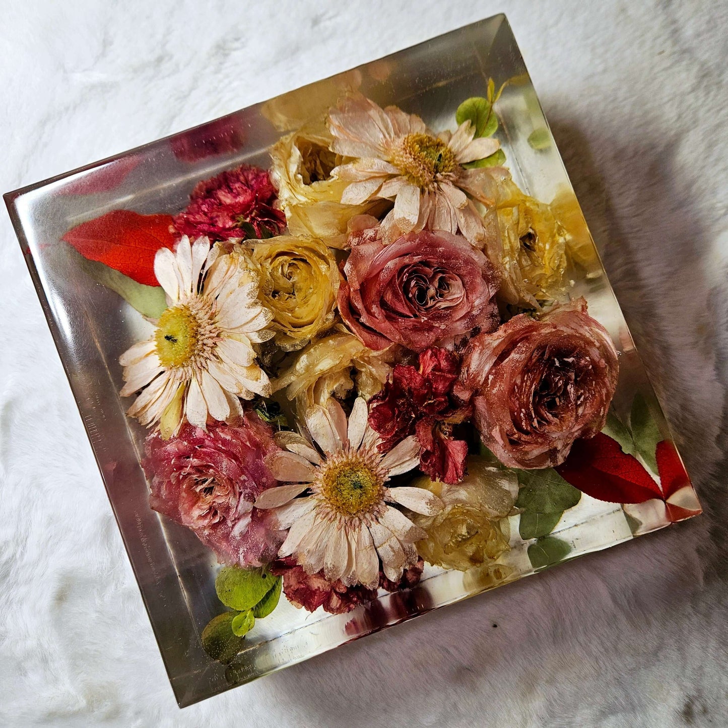 Conservazione bouquet sposa - forma quadrata