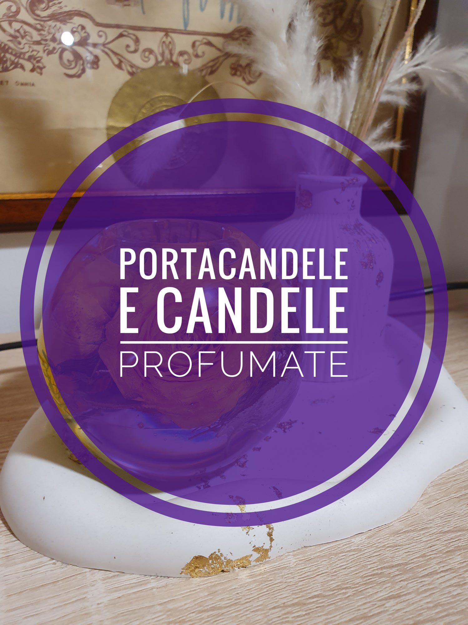 Portacandele in resina