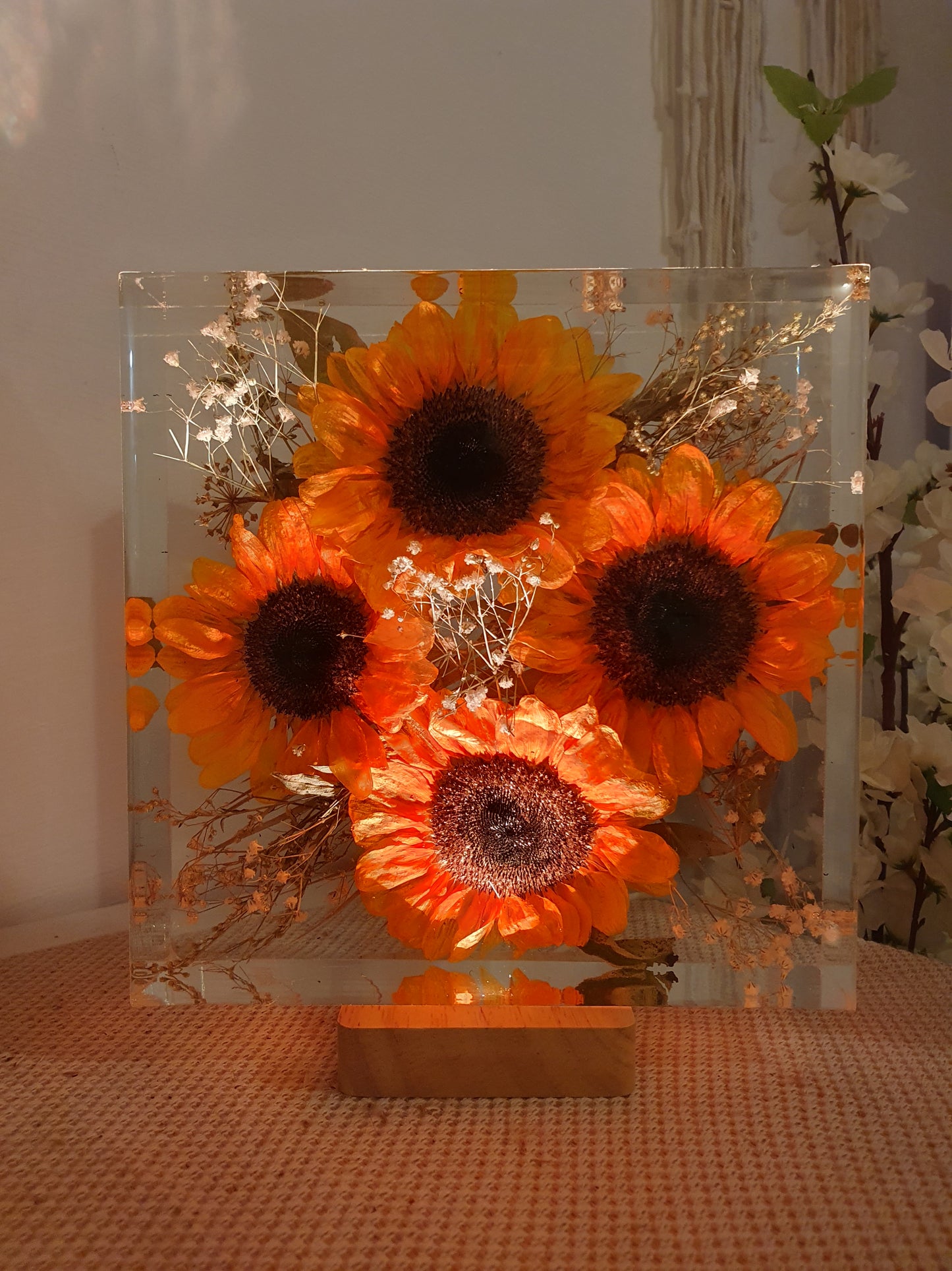 Lampada in resina Girasoli grande