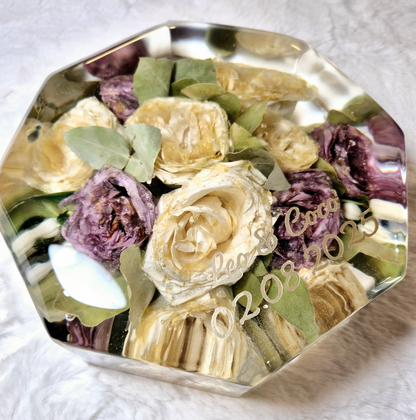 Bridal bouquet preservation - hexagonal shape