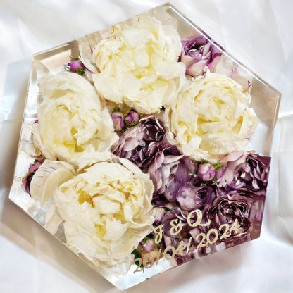 Bouquet in resina forma esagonale media