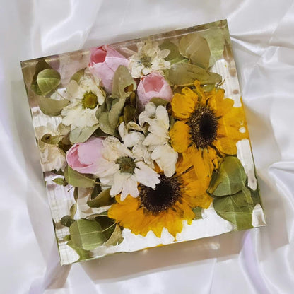 Conservazione bouquet sposa - forma quadrata