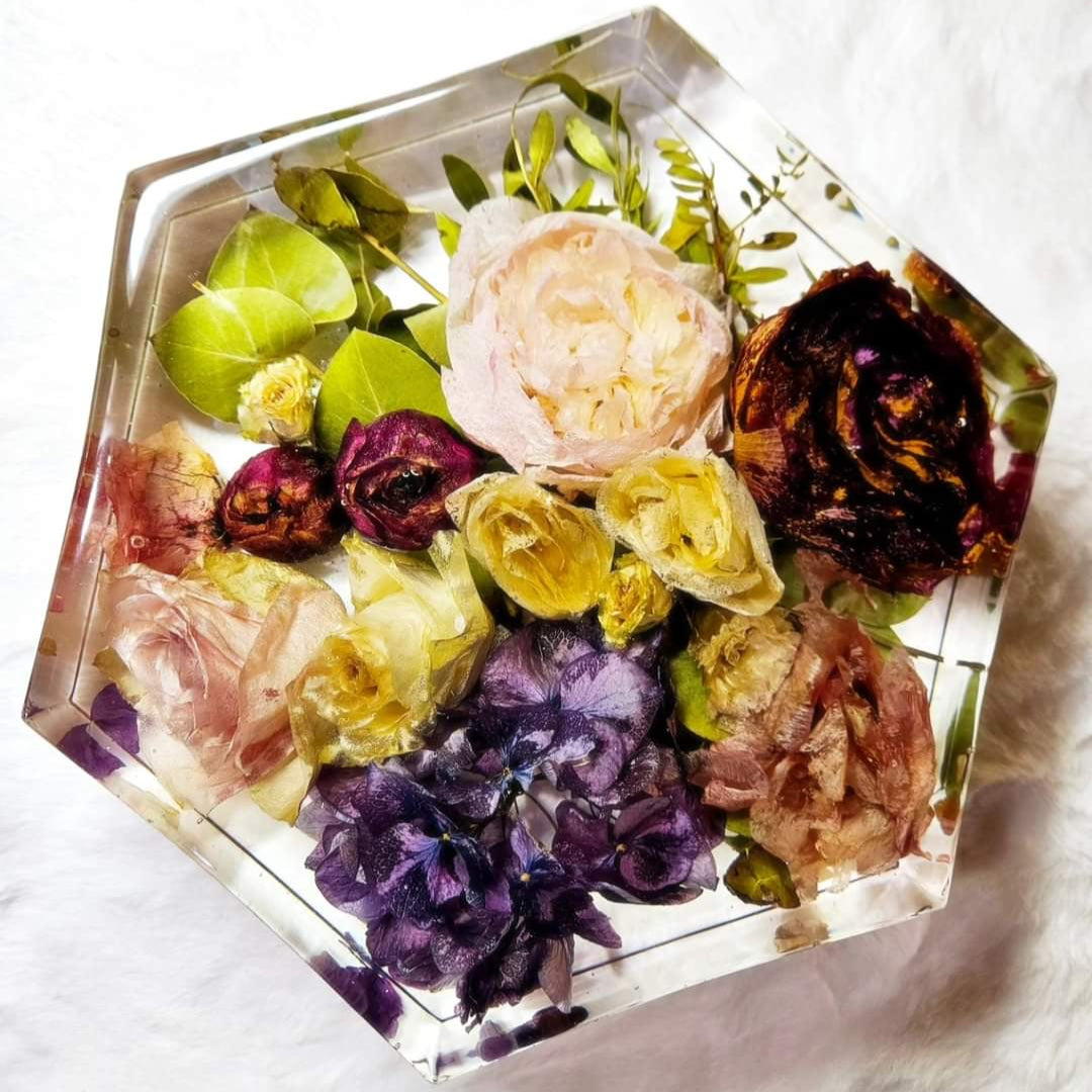 Bouquet fiori sposa in resina