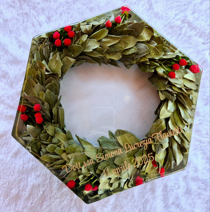 Corona di alloro in resina