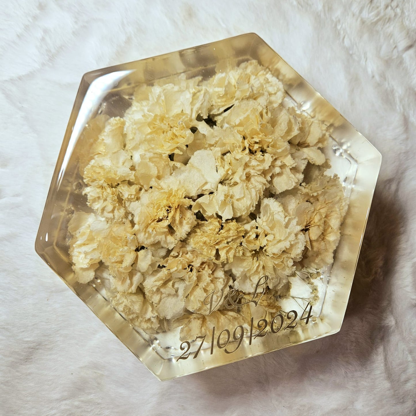 Bouquet sposa conservazione in resina 