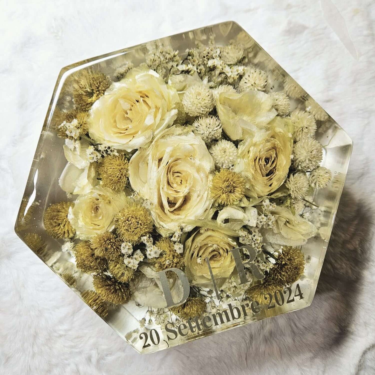 Bouquet sposa conservazione in resina 