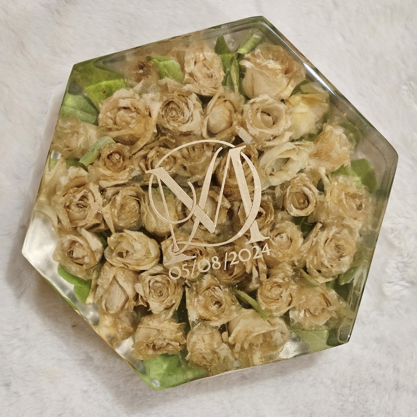 Bouquet sposa conservazione in resina 