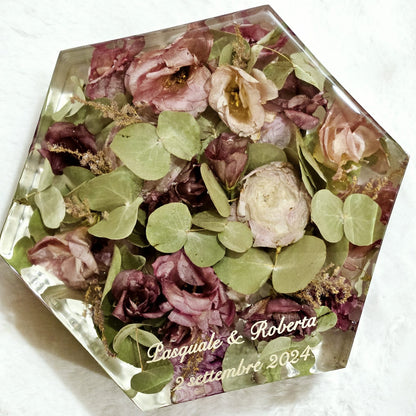 Bouquet sposa conservazione in resina 
