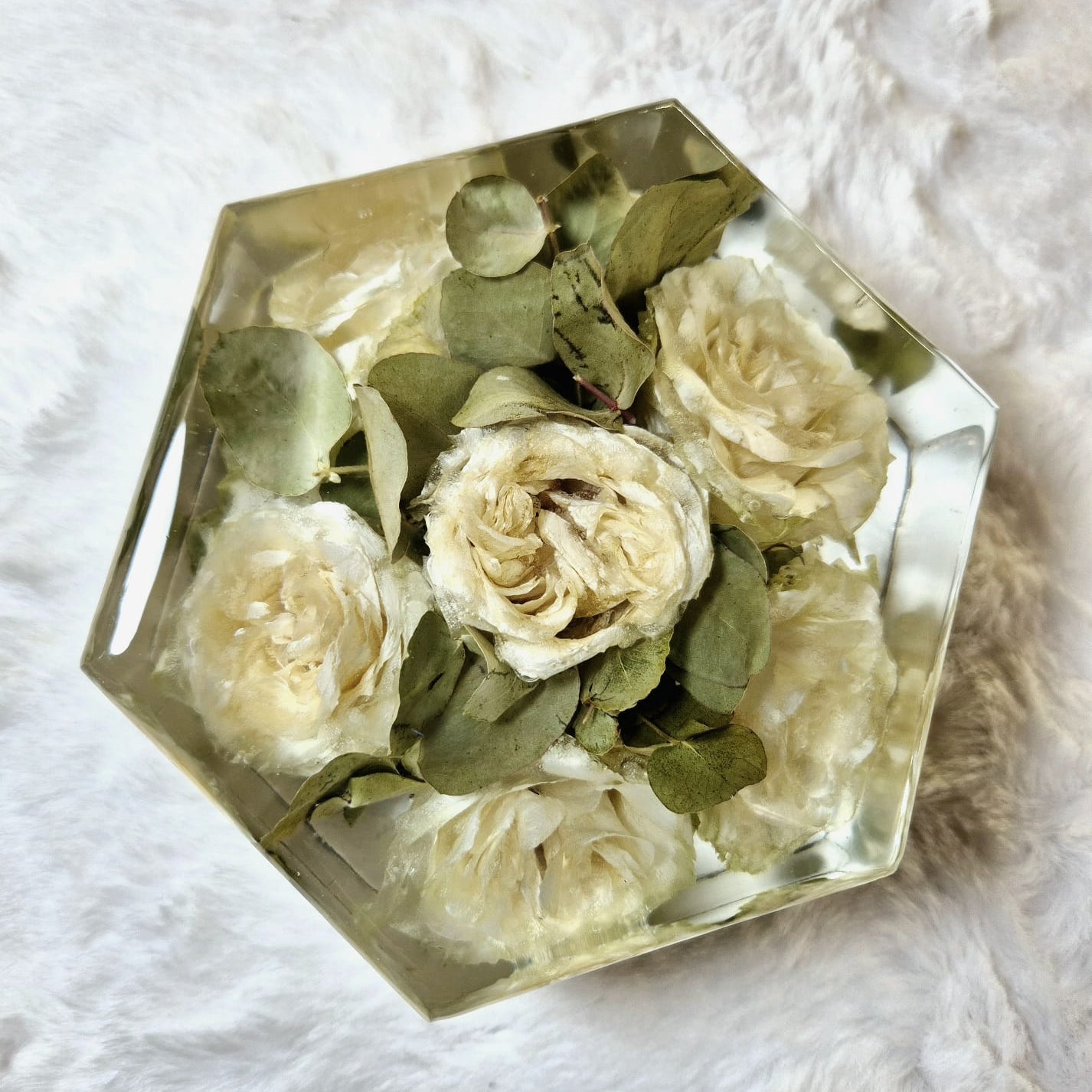 Bridal bouquet preservation - hexagonal shape