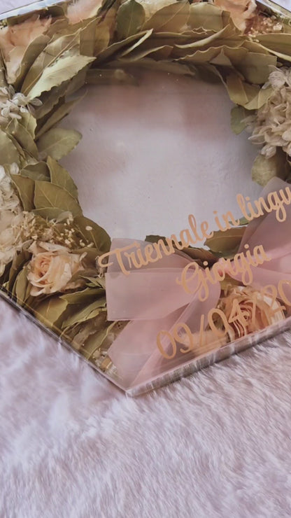 Corona di alloro in resina