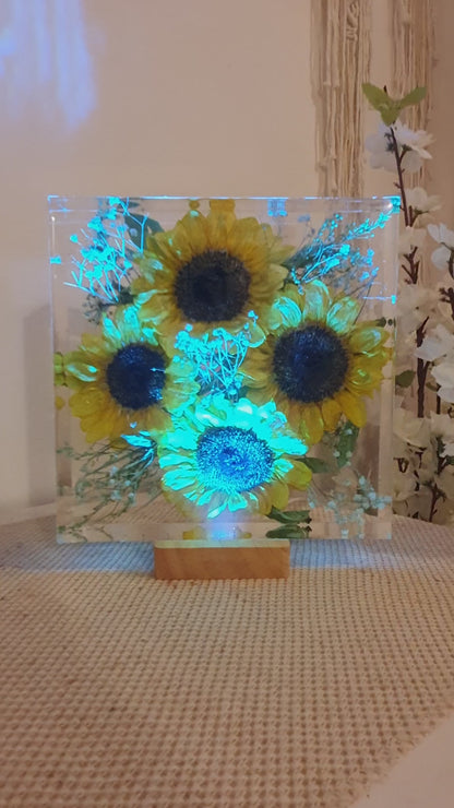 Lampada in resina Girasoli grande