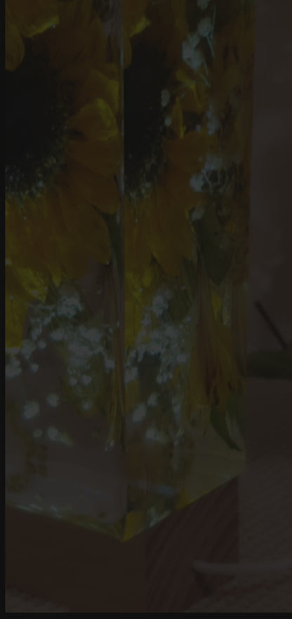 Lampada in resina Girasoli grande