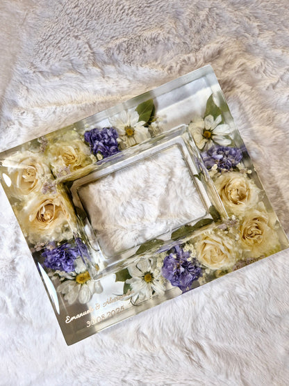 Conservazione bouquet in resina - Cornice jumbo per foto 13x18
