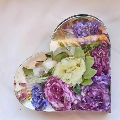 Conservazione bouquet sposa - forma cuore