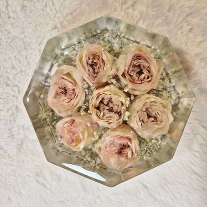 Bridal bouquet preservation - hexagonal shape