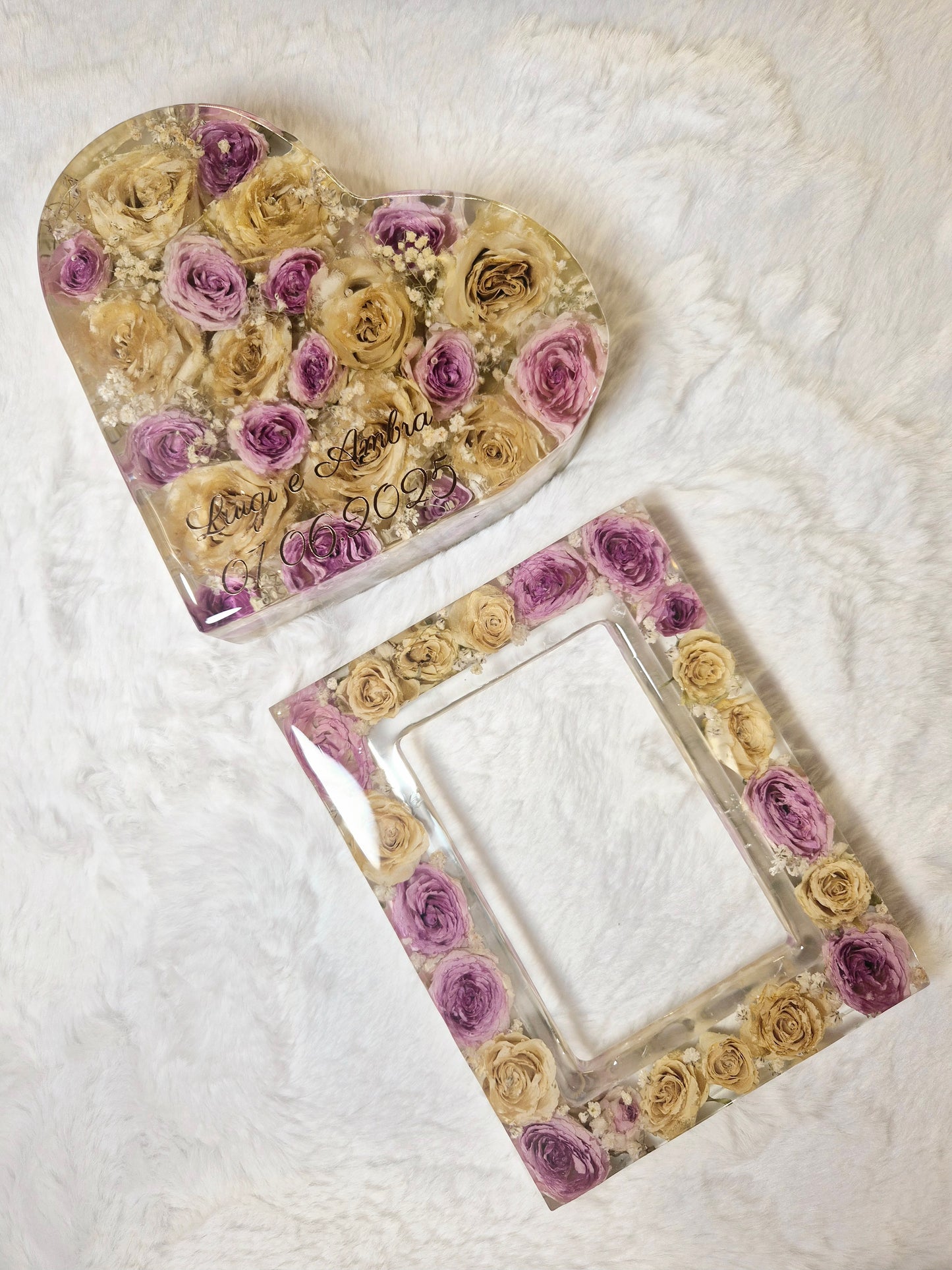 Preserving a bridal bouquet - heart shape