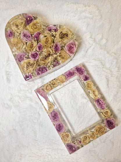 Preserving a bridal bouquet - heart shape