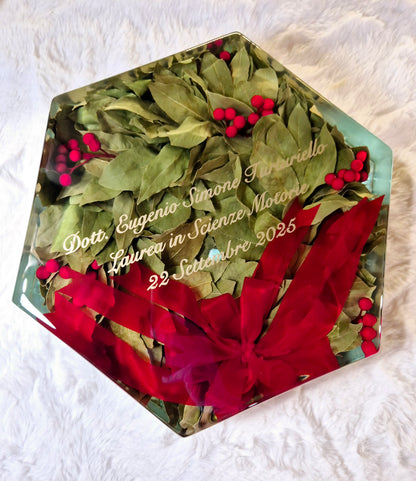 Resin laurel wreath