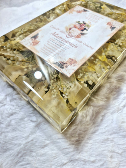 Resin bridal bouquet storage - Prism ring holder